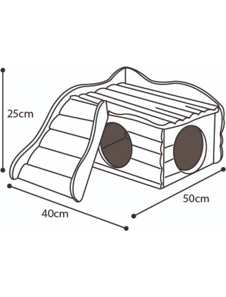 Knaagdierhuis trapper 40x50x25cm
