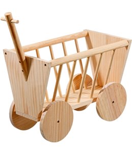 Houten bolderwagen 42cm