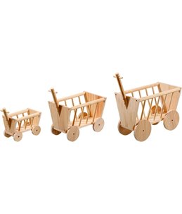 Houten bolderwagen 42cm