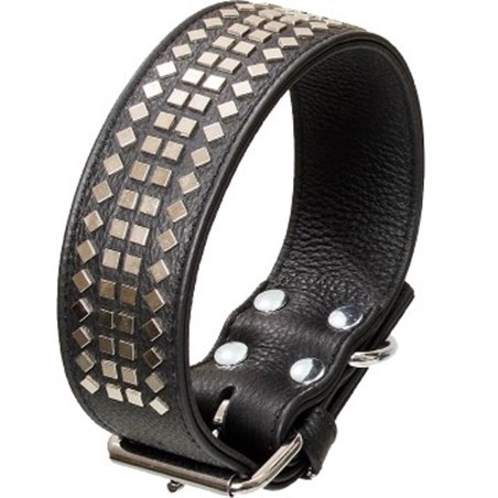 Vintage halsband +klinkn. zw. 70cm50mm 