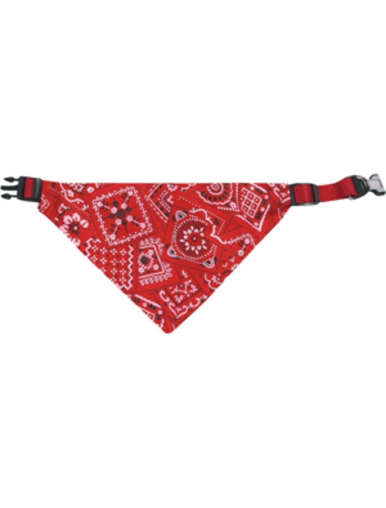 Halsband met bandana rood 22/35 cm