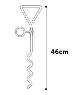 Grondpin 46cm  met kabel 3 m