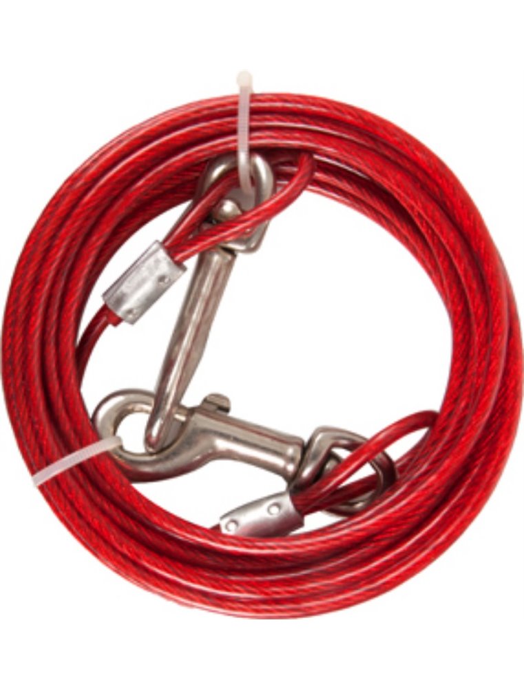 Aanlegkabel geplastif. rood 5m 4mm