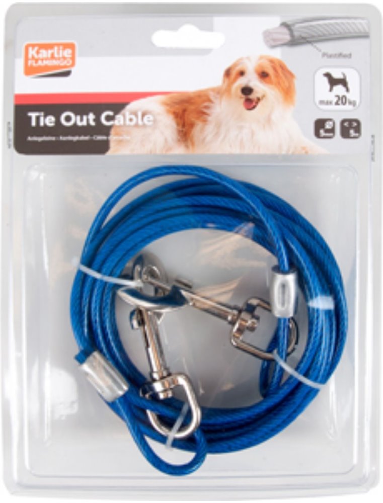 Aanlegkabel geplastif. blauw 5m 5mm