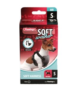 Hondentuig soft walker zwart 30/45 