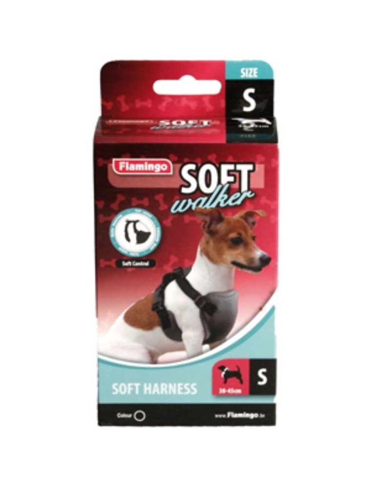 Hondentuig soft walker zwart 30/45 