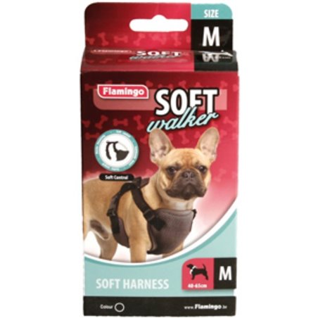 Hondentuig soft walker zwart -40/65 