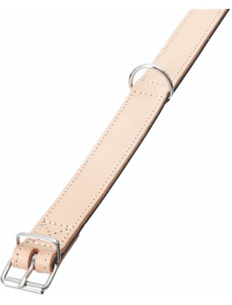 Rondo halsband gestikt natuur 70cm32mm