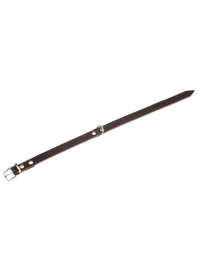 Rondo halsband klinkn. bruin 32cm10mm