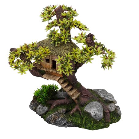 Tree house with plants