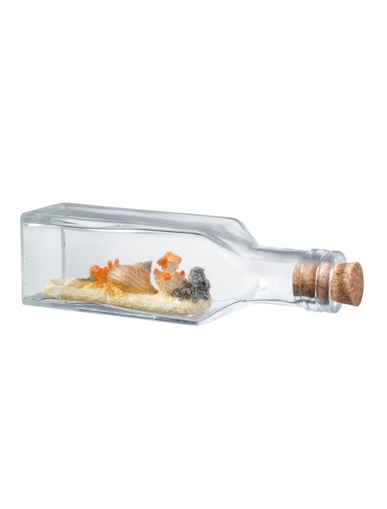 Drift bottle 3 /square/coral&shell