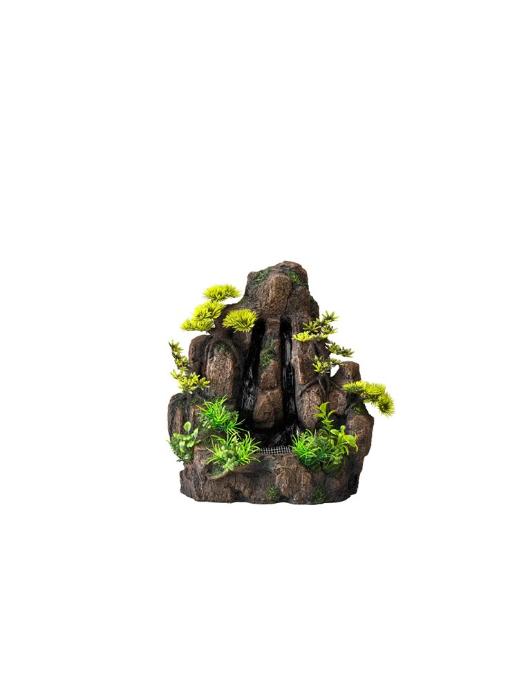 Waterfall with pump forrest rock