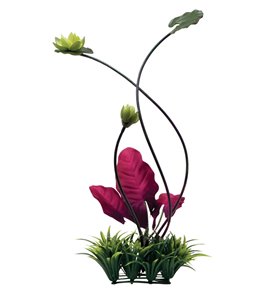 Fluval chi ornament lelies met plant en gras