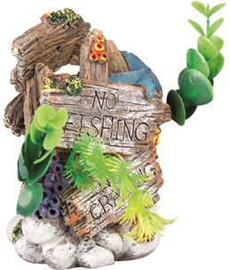 Decoratie 'no fishing' plantjes 