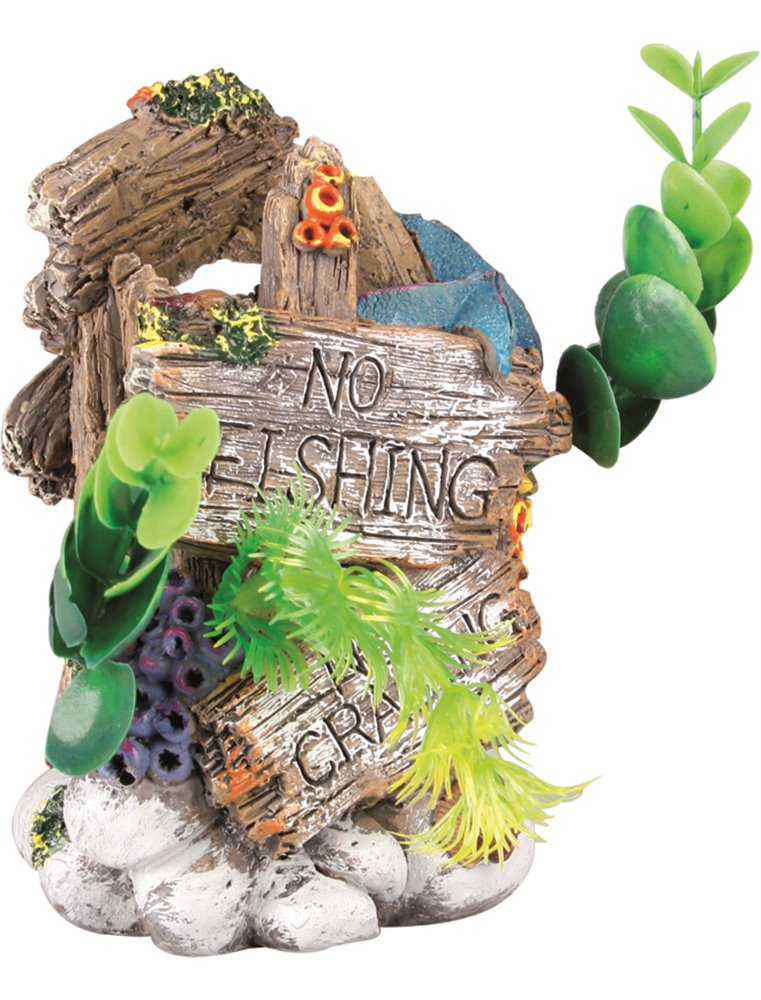 Decoratie 'no fishing' plantjes