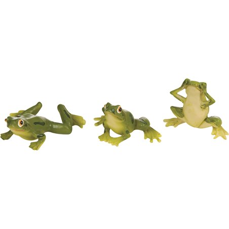 Decoratie frisky frogs ass. 