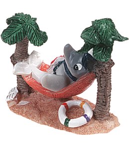 Decoratie dolfijn onder palmboom