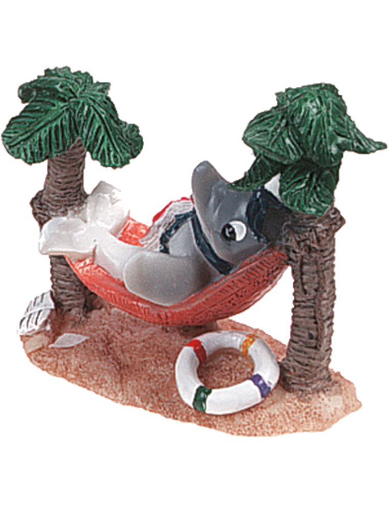 Decoratie dolfijn onder palmboom