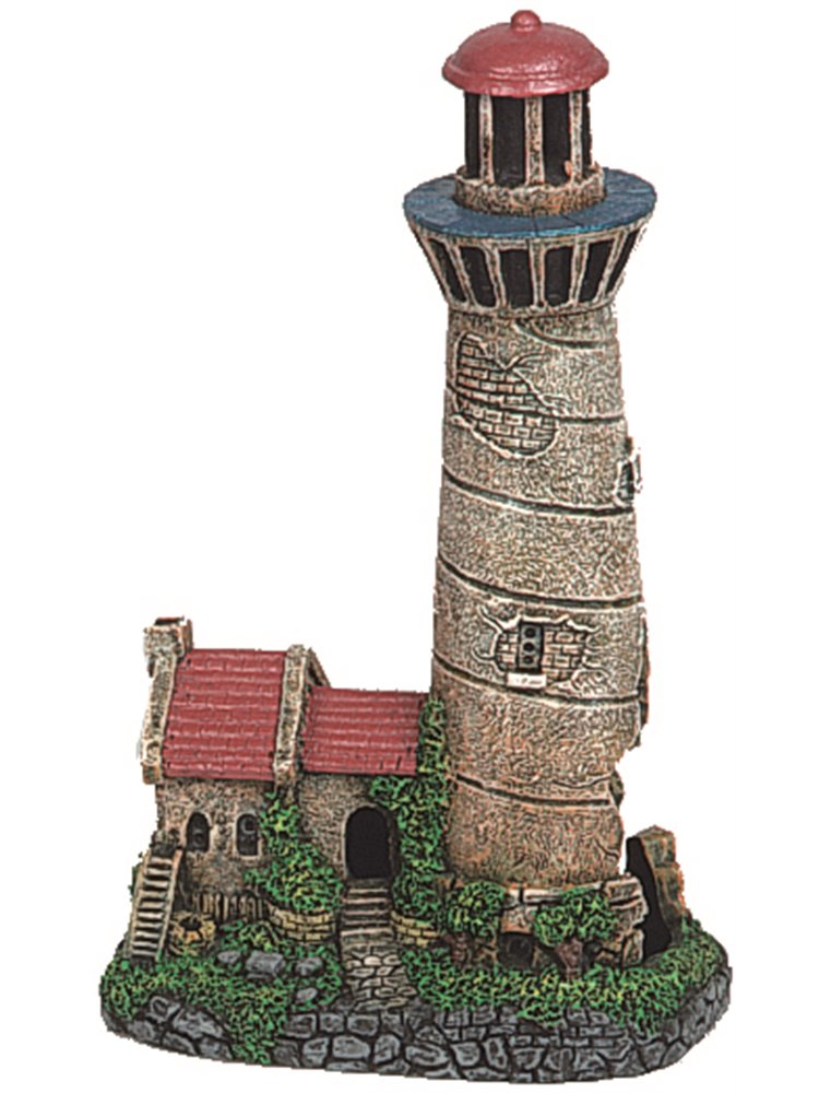 Decoratie vuurtoren met huis