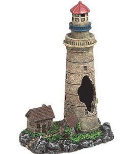 Decoratie vuurtoren met huis
