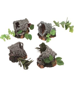 Decoratie mand met planten - s