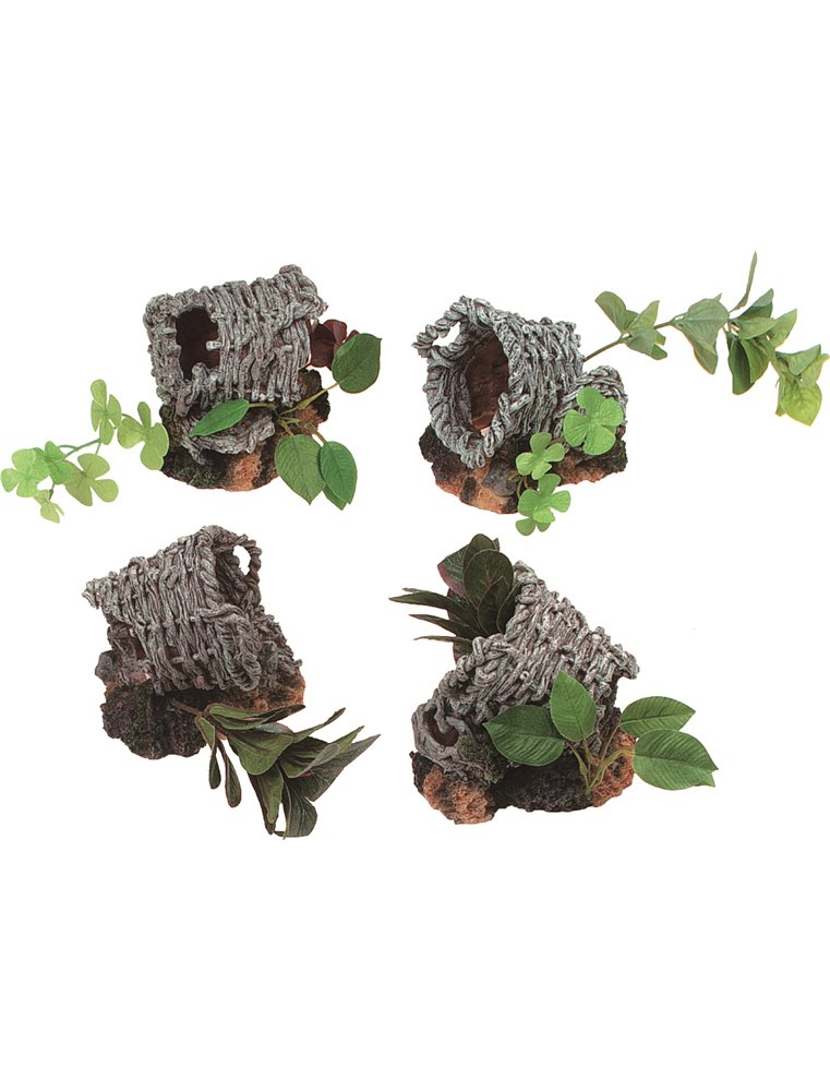 Decoratie mand met planten - s