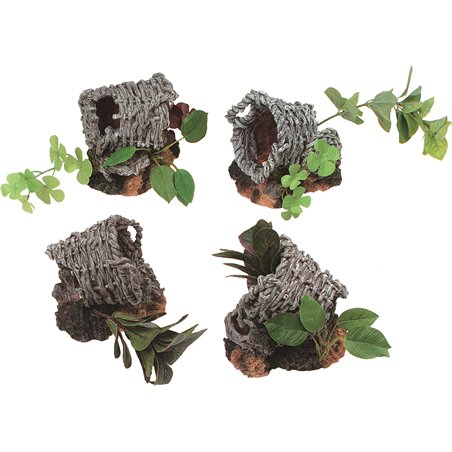 Decoratie mand met planten - s 