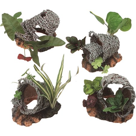 Decoratie mand met planten - l 