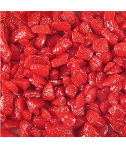 Grind glitter neon rood 1 kg