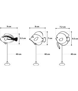 Decoratie fluo siervissen ass