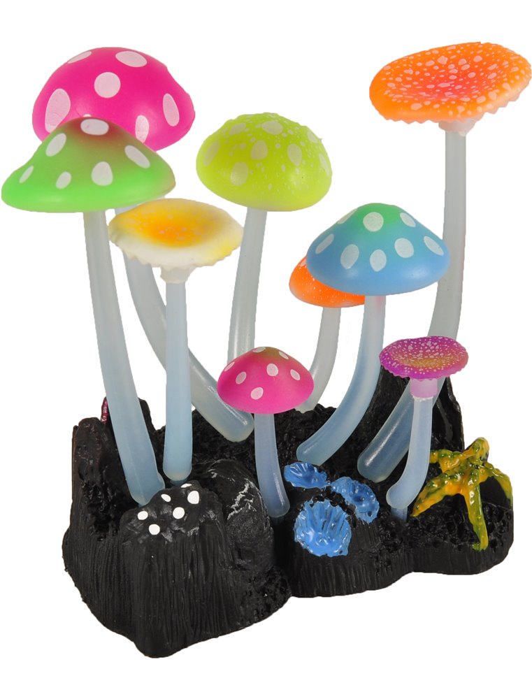 Decoratie fluo paddenstoelen