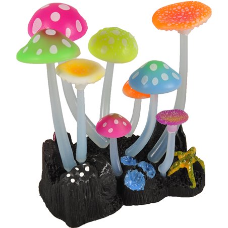 Decoratie fluo paddenstoelen 