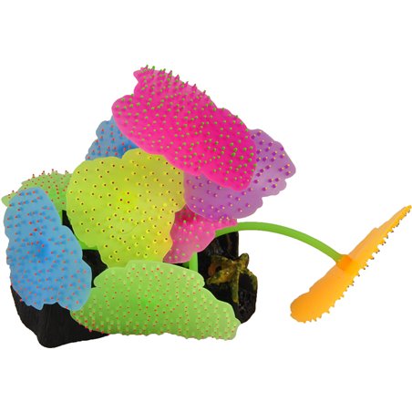 Decoratie fluo lotusbladeren 