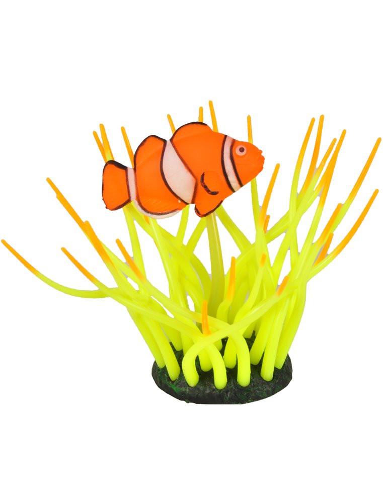 Decoratie fluo zeewier+clownvis ass