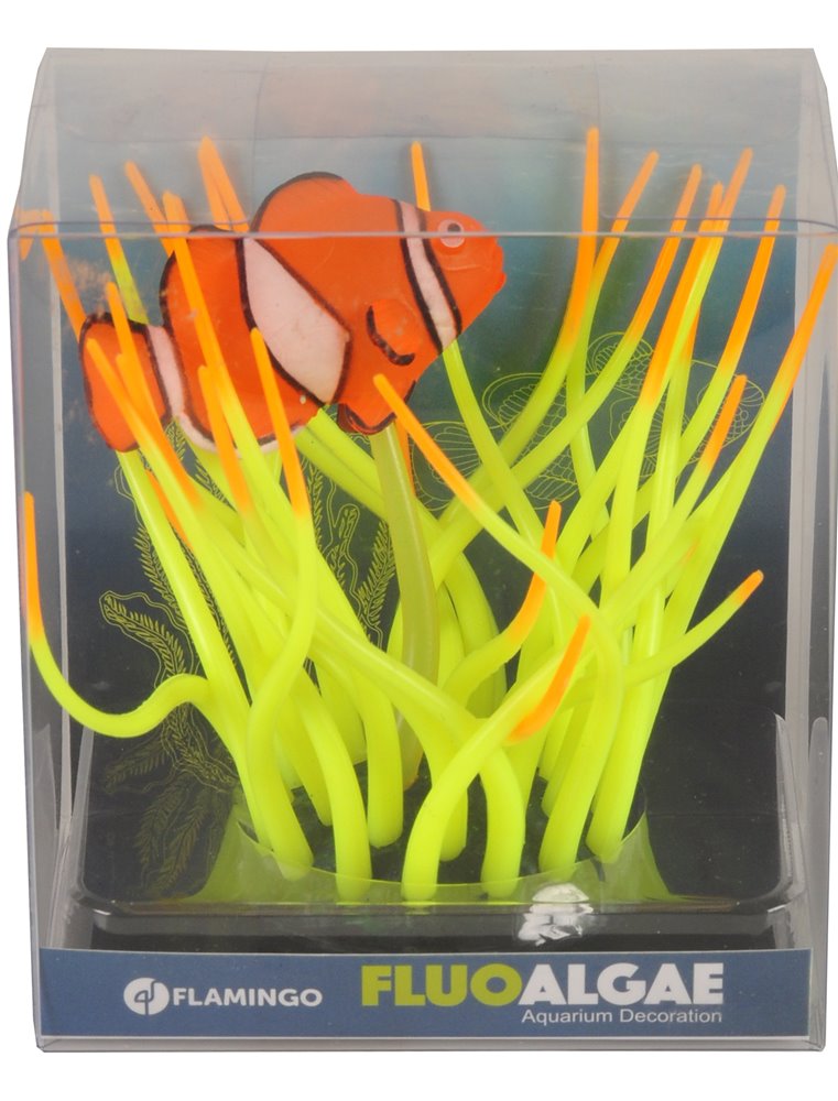 Decoratie fluo zeewier+clownvis ass