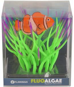 Decoratie fluo zeewier+clownvis ass