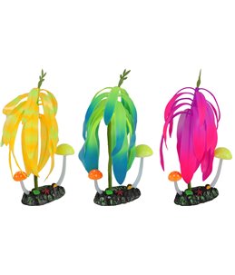 Decoratie fluo boom+paddenstoel ass