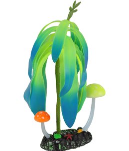 Decoratie fluo boom+paddenstoel ass