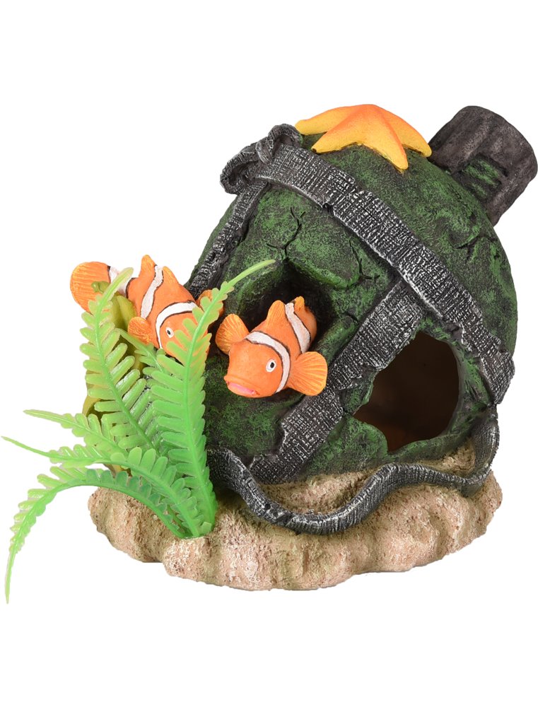 Ad leto kruik + vissen 15x8x11cm