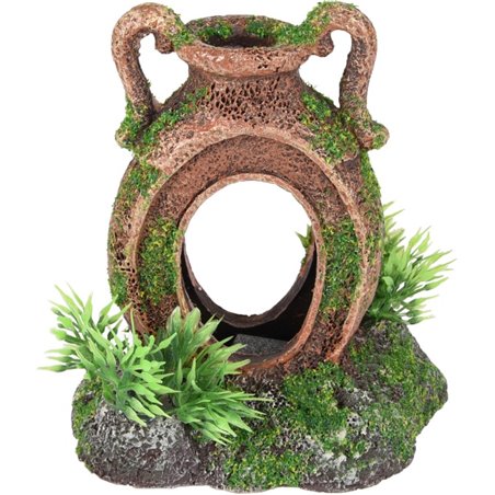 Ad moza kruik+plant 10x7x11cm 