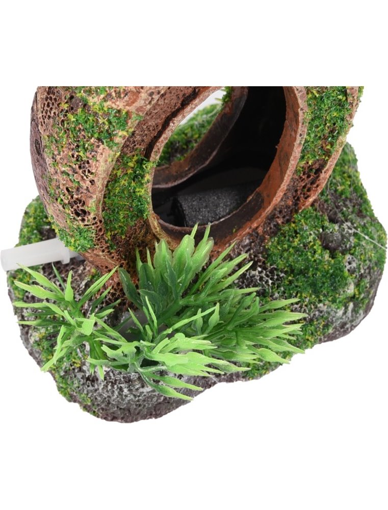 Ad moza kruik+plant 10x7x11cm