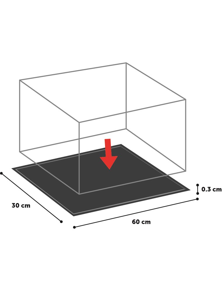 Aquariummat marlin zwart 60x30cm