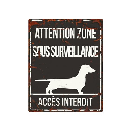Plaque chien de garde:  dachshund