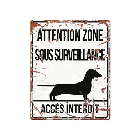 Plaque chien de garde:  dachshund