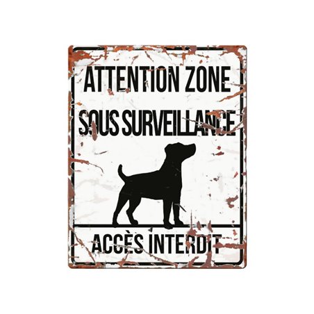 Plaque chien de garde:  jack russel