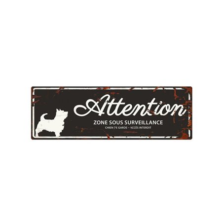 Plaque chien de garde:  terrier