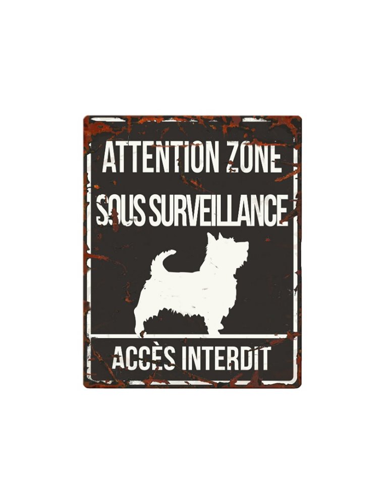 Plaque chien de garde:  Terrier
