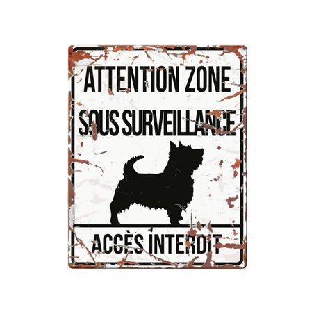 Plaque chien de garde:  terrier