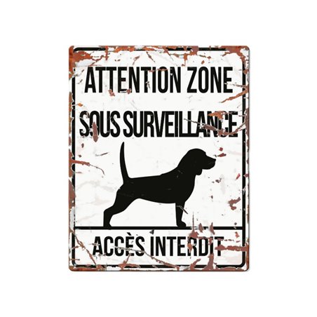 Plaque chien de garde:  beagle
