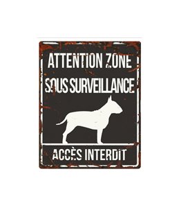 Plaque chien de garde:  Bull Terrier